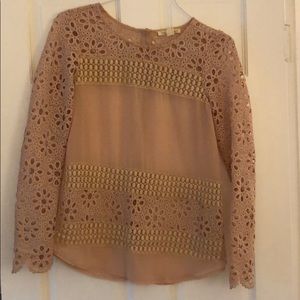 Blush lace top